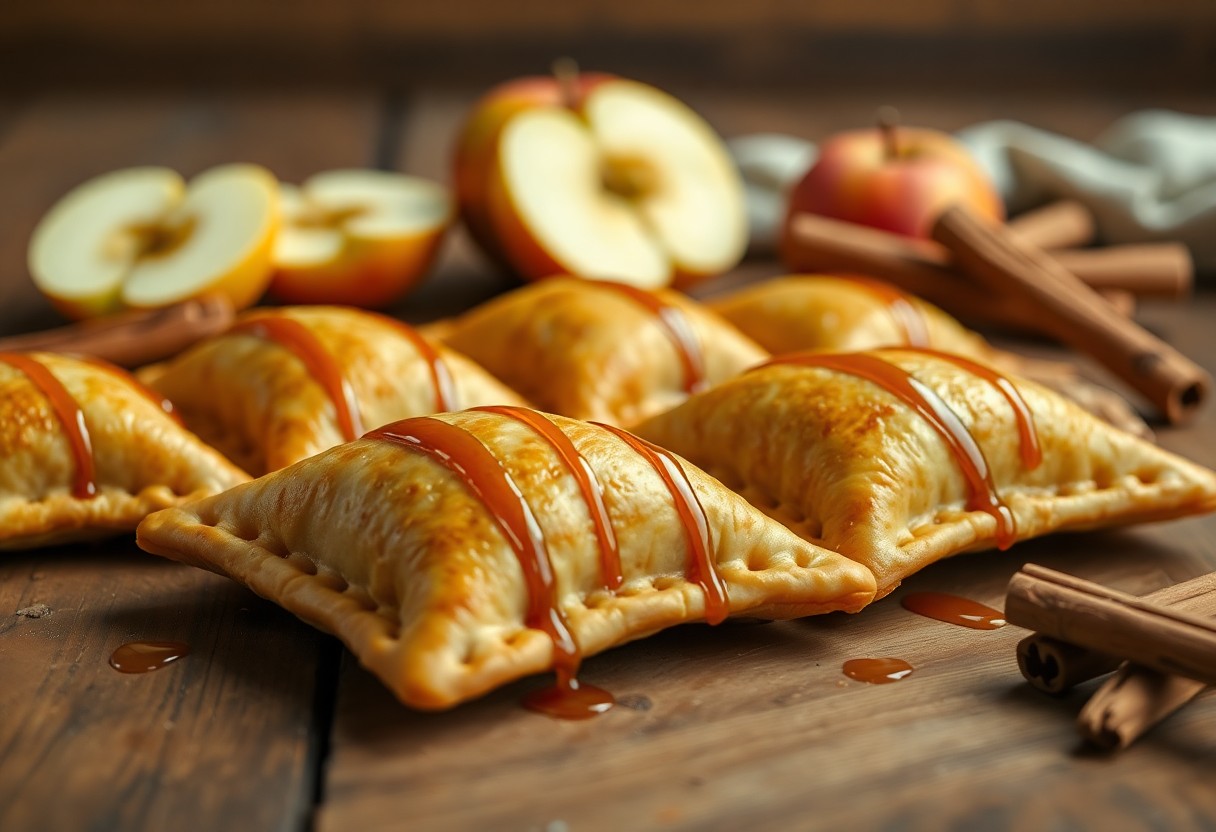 Apple Pie Empanadas with Caramel Sauce