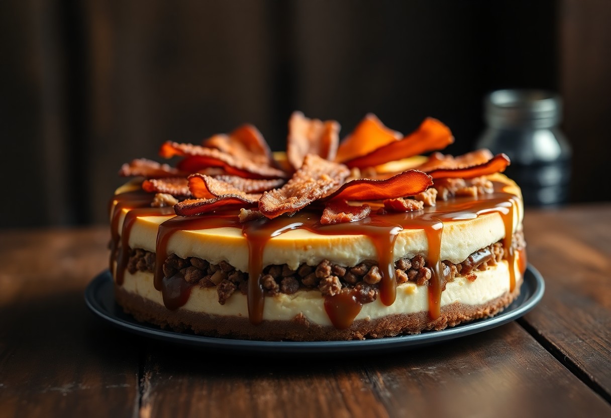 Bacon Caramel Chocolate Cheesecake