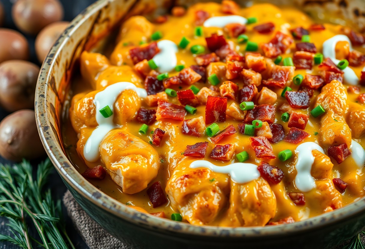 Loaded Bacon Ranch Chicken Casserole – A One-Dish Delight