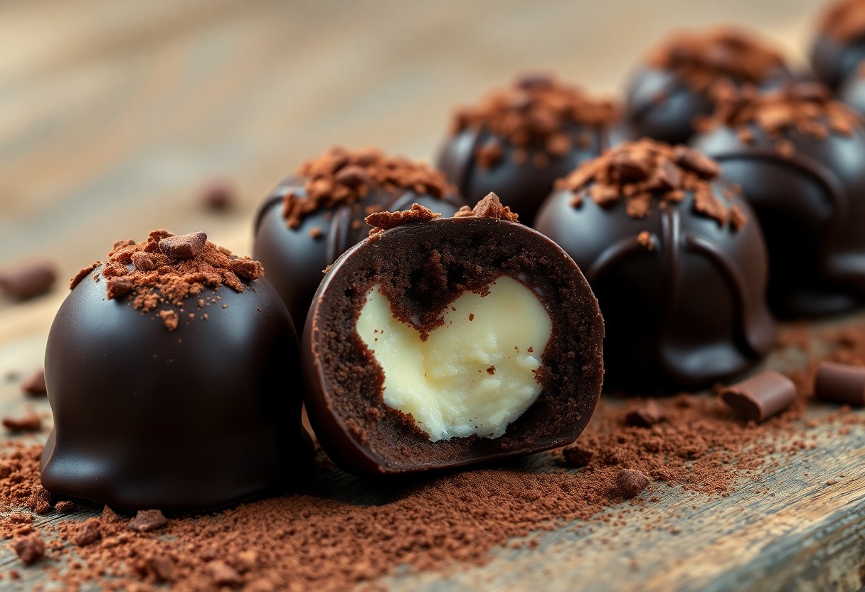 Cream Cheese-Stuffed Chocolate Truffles