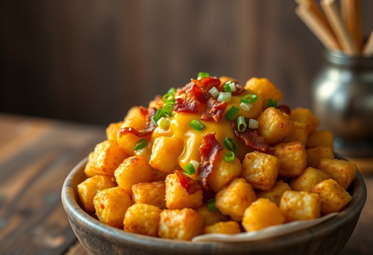 Crispy Cheese and Bacon Tater Tots