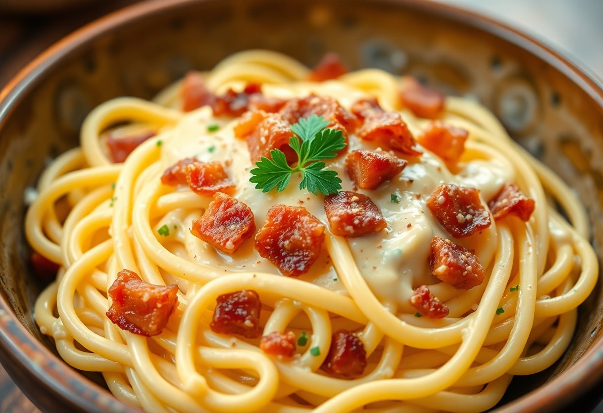 Creamy Bacon Alfredo Pasta with a Smoky Twist