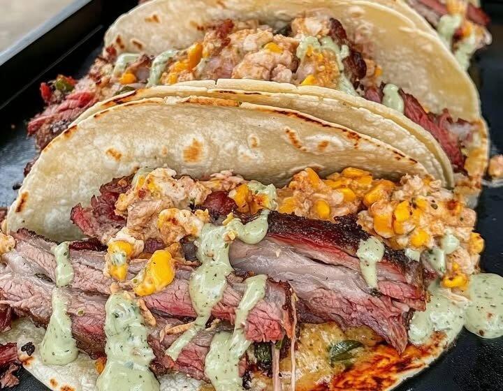 Quick Smoky Brisket Tacos with Cotija & Lime