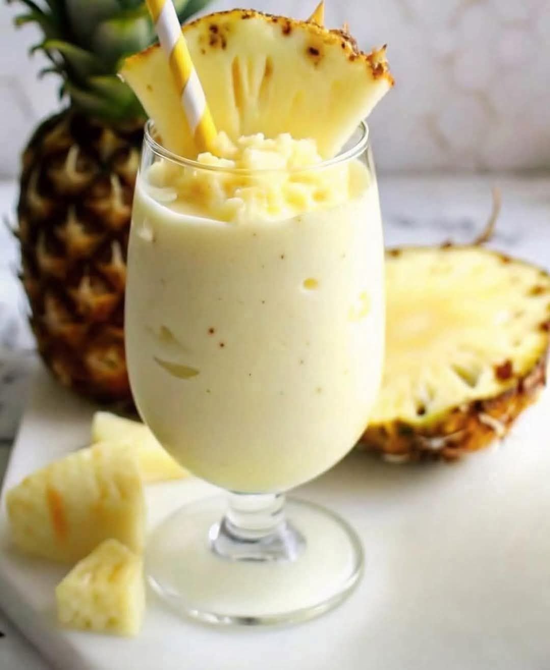 Easy Piña Colada Smoothie with Pineapple and Coconut