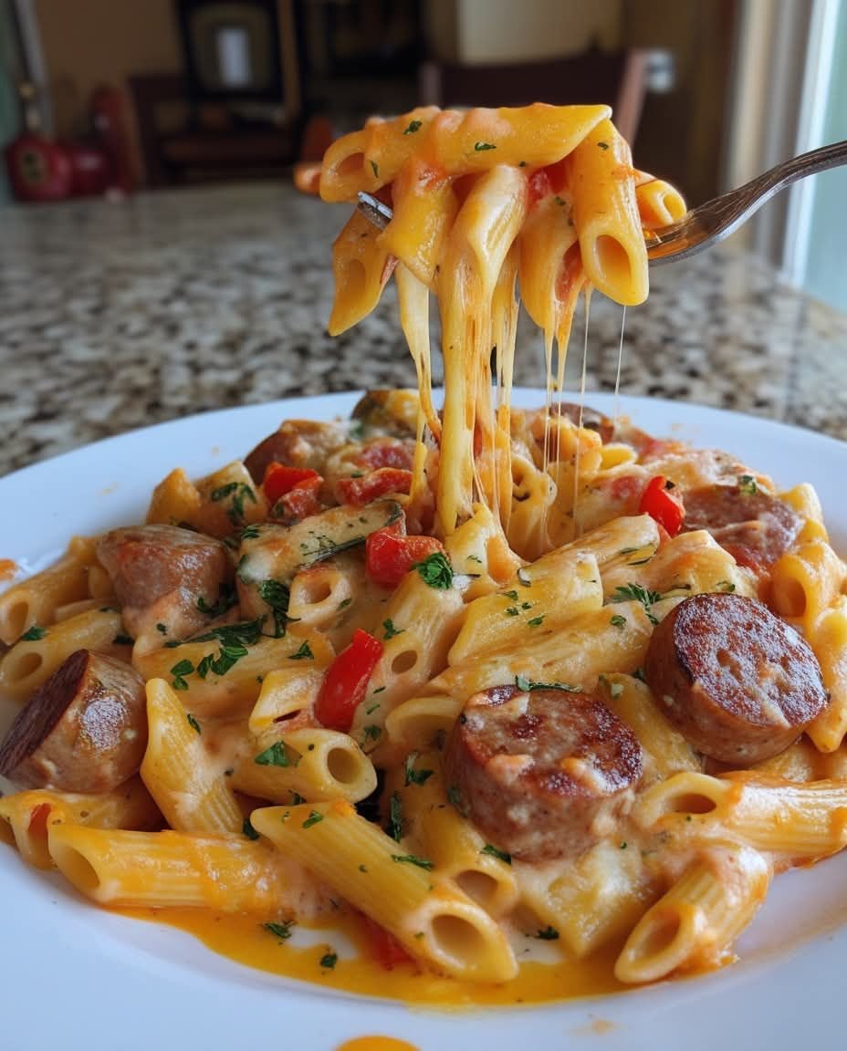 One-Pan Kielbasa Pasta – Rich, Creamy, and Family-Friendly