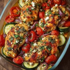 Mediterranean Baked Chicken with Zucchini