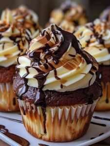 Chocolate Vanilla Swirl Cupcakes with Creamy Frosting