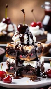 Black Forest Brownie Sundae Stack