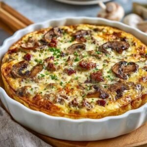 Crustless Cheese and Vegetable Quiche