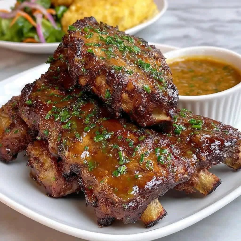 Tender Oven BBQ Ribs with Honey Barbecue Glaze