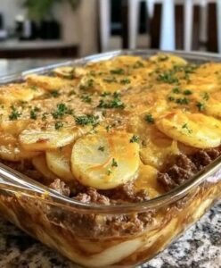 Spud-Tacular Beef and Cheesy Mashed Potato Casserole
