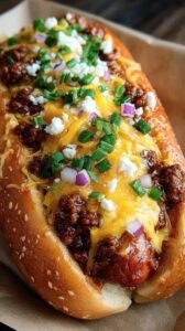 Chili Cheese Dog Sandwich