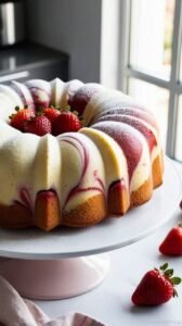 Strawberry Swirl Bundt Cake