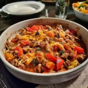 Spanish Rice and Beef Casserole