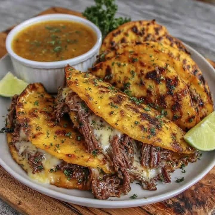 Authentic Birria Tacos with Rich Consomé for Dipping