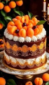 Chocolate Apricot Layer Cake