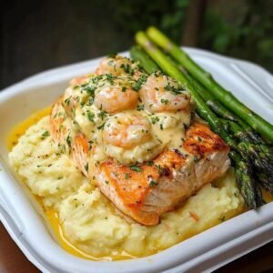Creamy Shrimp and Crab Stuffed Salmon Dinner Recipe