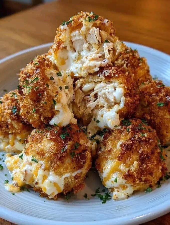 Cheesy Chicken Bites Baked Until Golden and Crispy