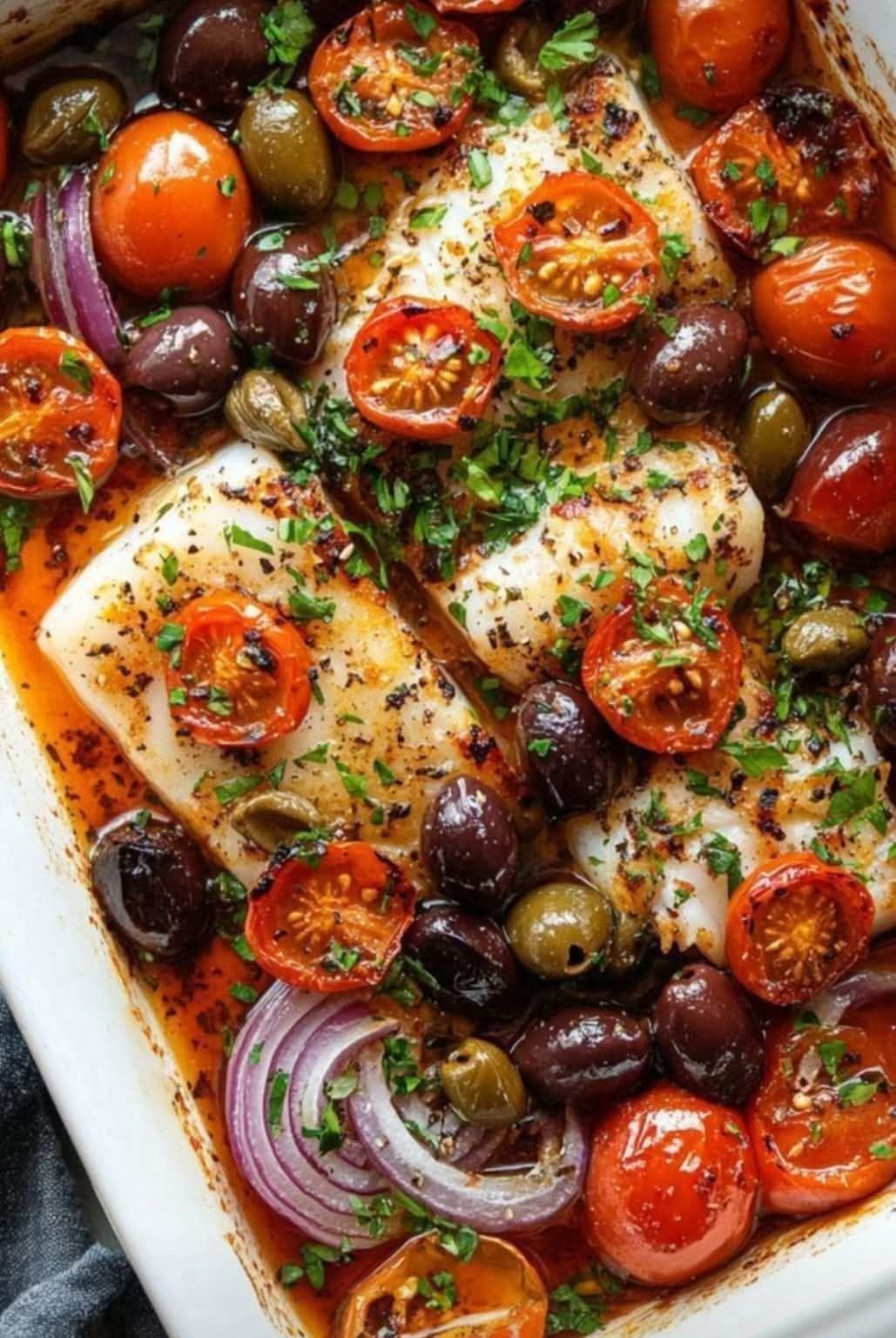 25-Minute Mediterranean Baked Cod for a Healthy Dinner