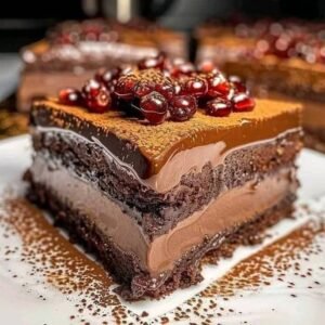 Pomegranate Chocolate Fudge Cake
