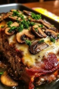 Bacon Wrapped Swiss Meatloaf