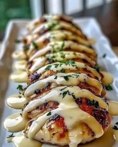 Juicy Baked Caesar Chicken with Parmesan Sauce