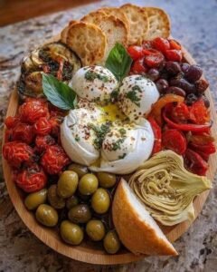 Mediterranean Burrata Tapas Board