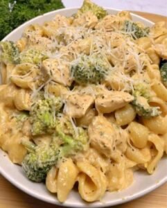 Crockpot Chicken and Broccoli Pasta and Cheese