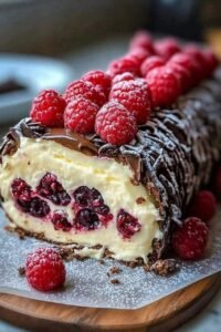 Chocolate Raspberry Swiss Roll