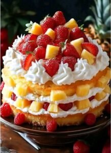 Tropical Strawberry Pineapple Shortcake