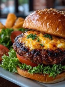 Garlic Parmesan Cheeseburger