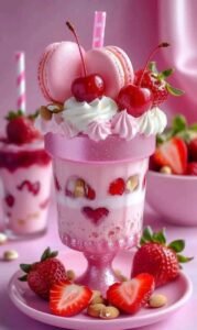 Strawberry and Cherry Dessert Parfait