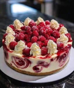White Chocolate Raspberry Cheesecake