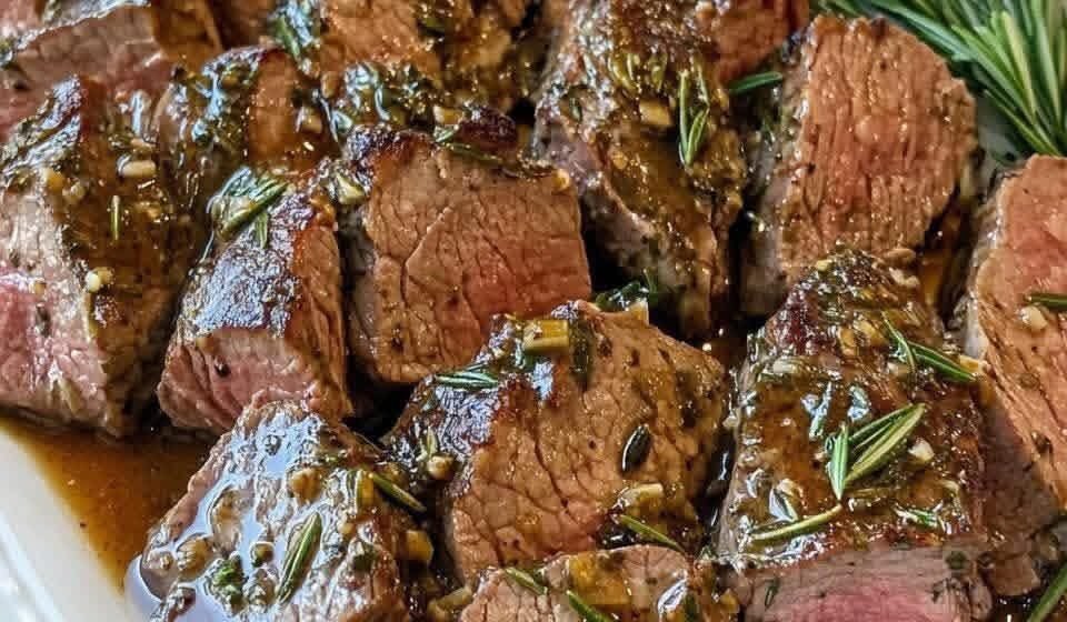 Garlic Herb Beef Tenderloin Recipe (Oven Roasted with Rich Pan Juices)